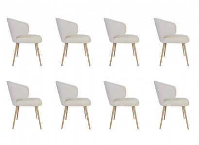 8x Chaises Chaise Rembourrage Design Lounge Club Siège Lehn Suite Fauteuil neuf